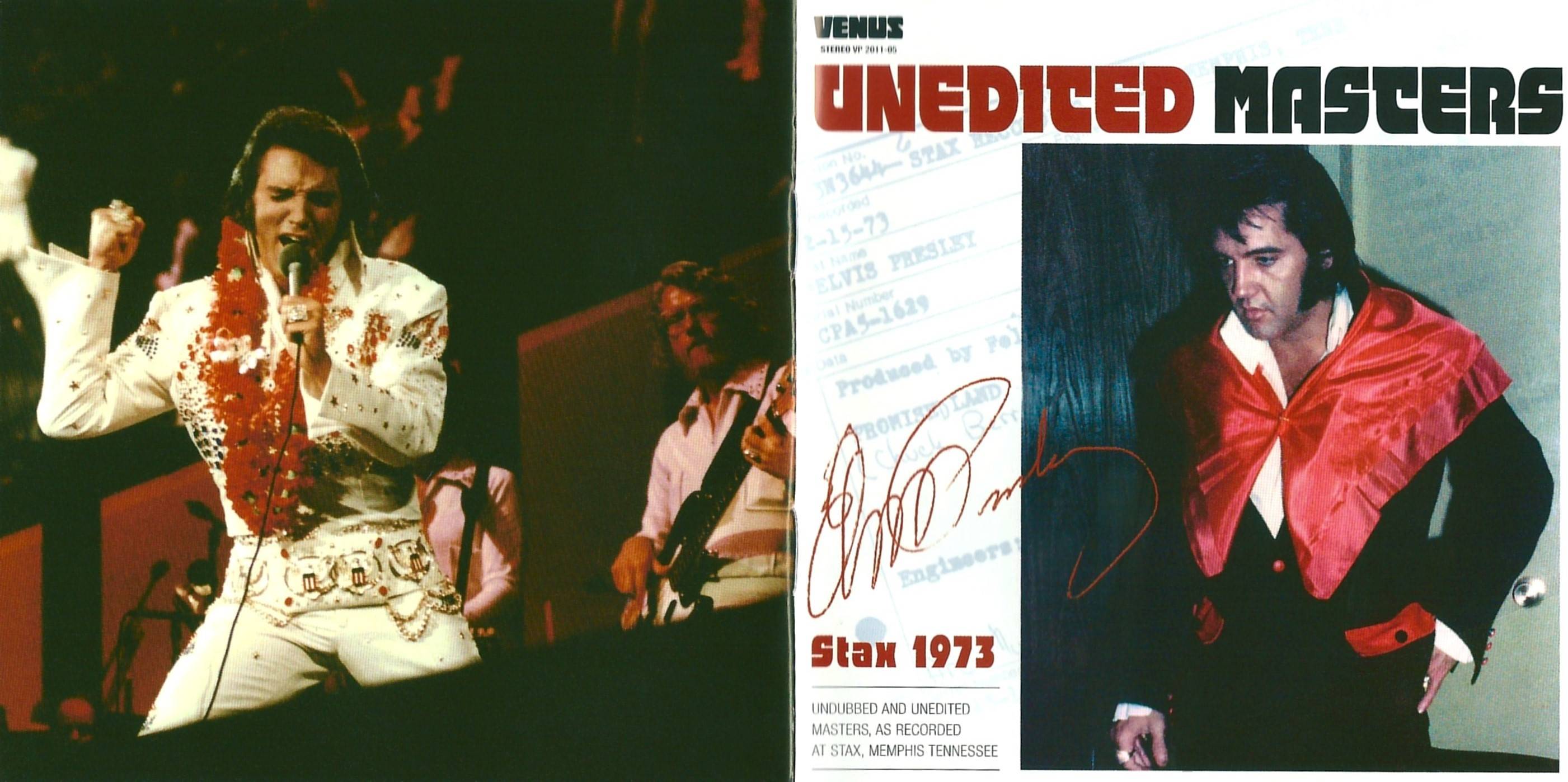 Elvis Presley Unedited Masters Stax 1973 : Front